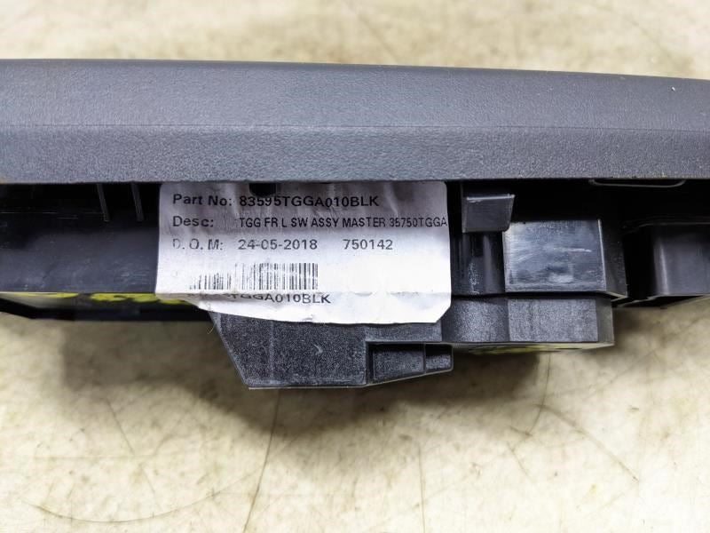 2016-2018 Honda Civic FR Left Master Power Window Switch 83595-TGG-A010-BLK OEM - Alshned Auto Parts