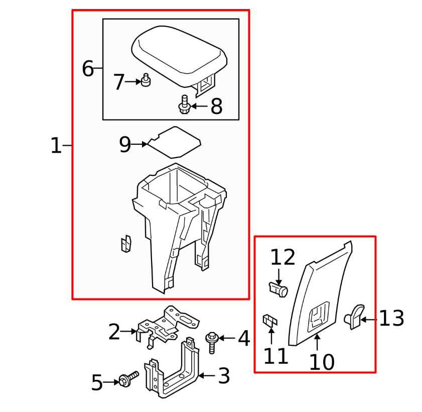2018-25 Mitsubishi Eclipse Cross ES Center Console Armrest Storage w/ Lid Cover - Alshned Auto Parts