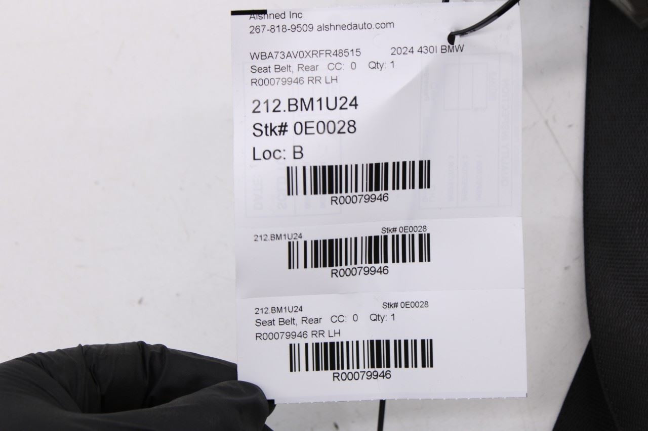 23-24 BMW 430i xDrive Gran Coupe Rear Driver LH Side 2nd Row Seat Belt Retractor - Alshned Auto Parts