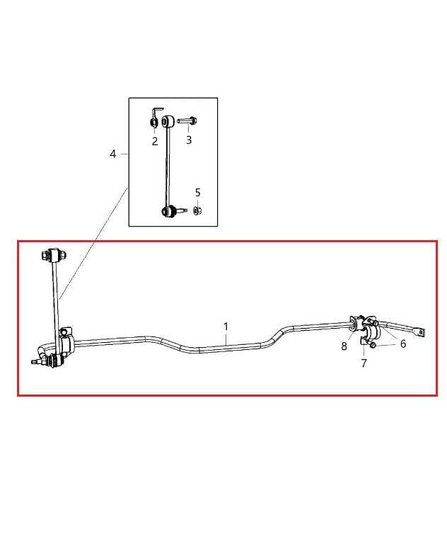 14-24 RAM 1500 Classic Express 4x4 Rear Stabilizer Sway Anti-Roll Bar 68061788AA1