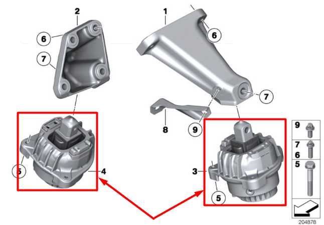 2010-15 BMW 750Li xDrive 4.4L AWD Front RH and LH Engine Support Mount Insulator - Alshned Auto Parts