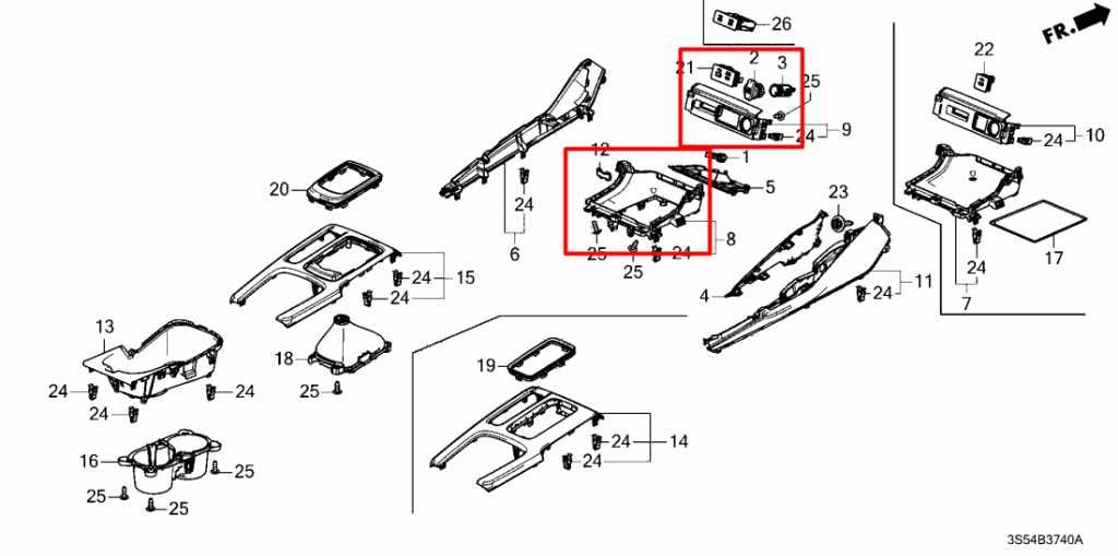 23-25 Acura Integra A-Spec 1.5L Front Center Console Trim Panel w/ Power Outlet - Alshned Auto Parts