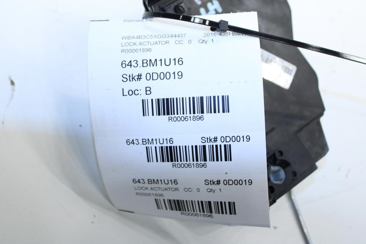 2015-2016 BMW 435I Gran Coupe xDrive FR LH Door Lock Latch Actuator 51217229461 - Alshned Auto Parts