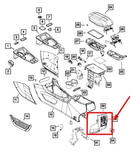 2019-2021 Jeep Cherokee Center Console Rear End Cap w Air Vent 6AS23DX9AA OEM - Alshned Auto Parts