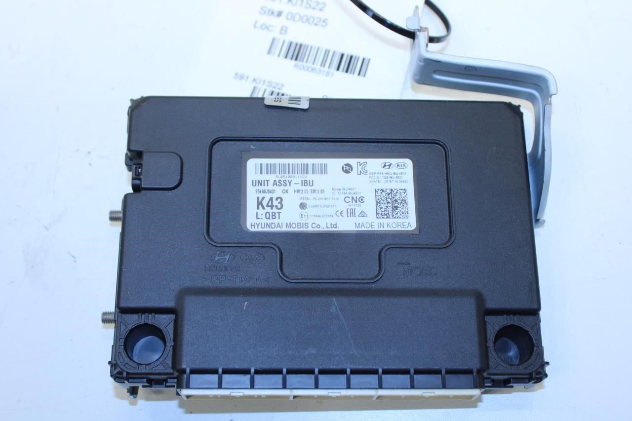 22-2023 Kia Stinger GT1 3.3L AWD Integrated Body Control Module IBU 954A0-J5431 - Alshned Auto Parts
