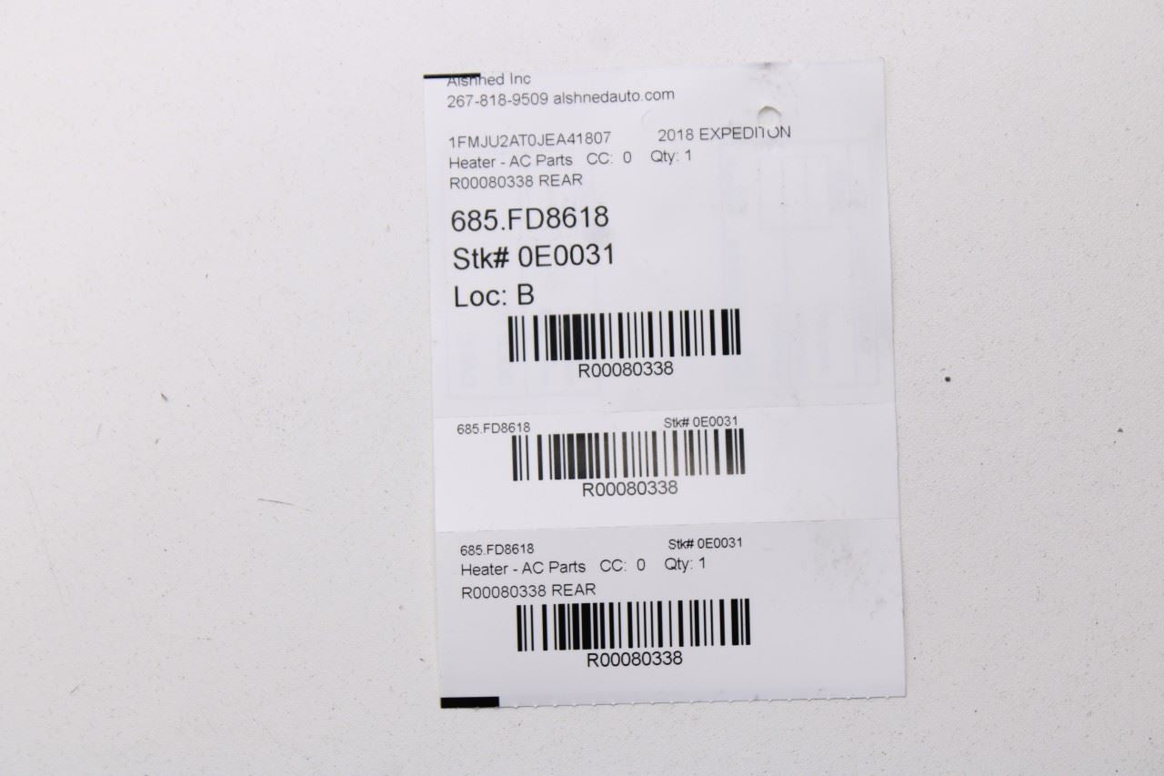 18-20 Ford Expedition Rear HVAC System Wire Harness w/ Blower Motor and Resistor - Alshned Auto Parts