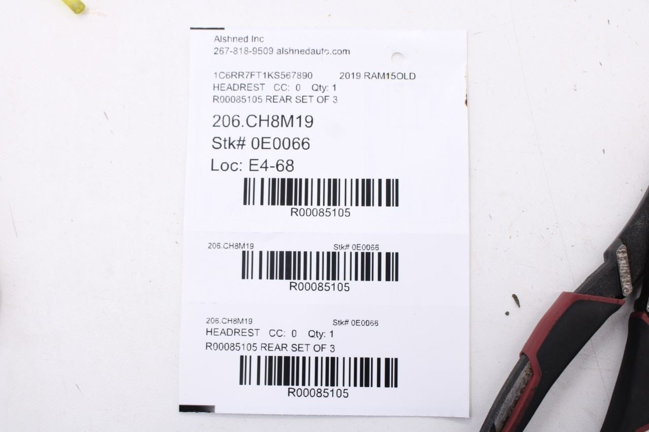 14-24 Ram 1500 Classic Quad Cab Rear RH LH Side and Center 2nd Row Seat Headrest11