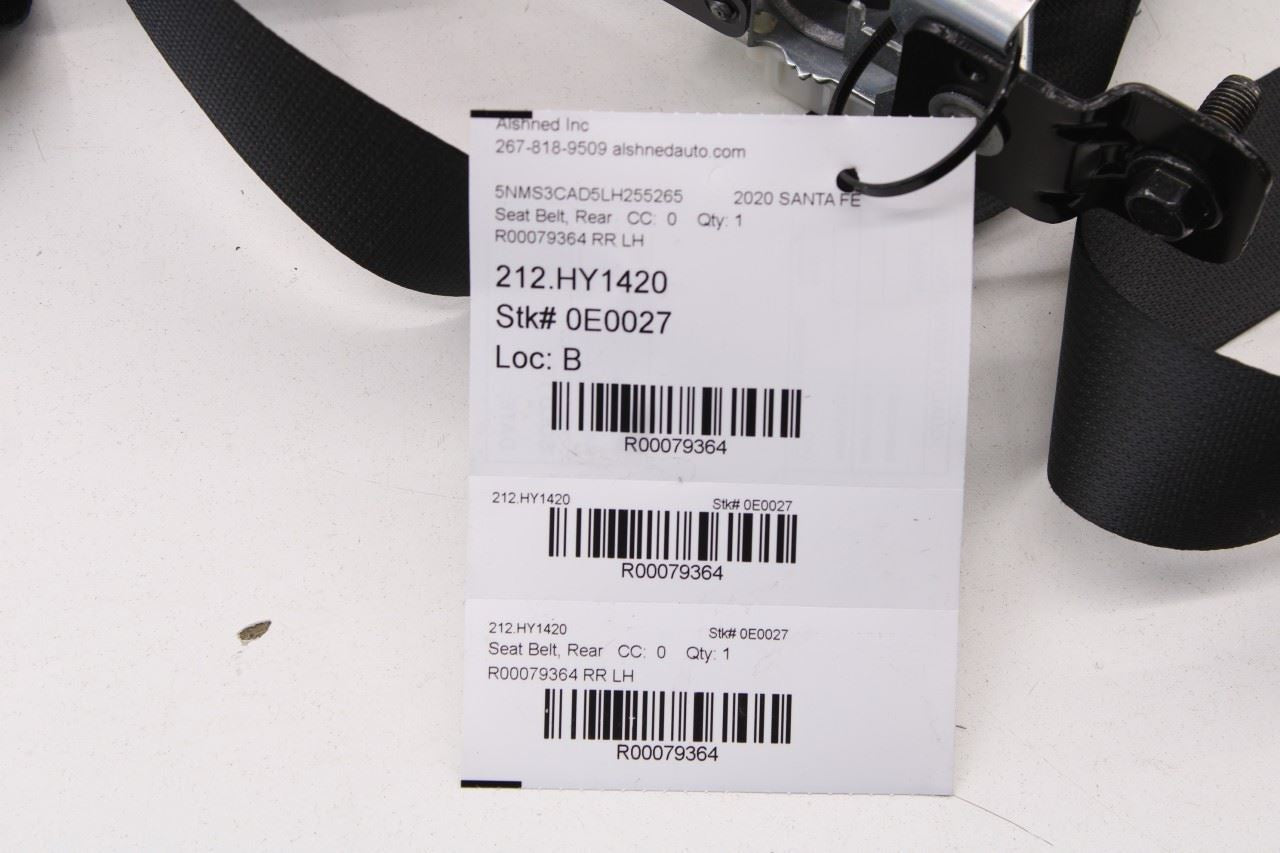 19-23 Hyundai Santa Fe SEL AWD Rear Driver Left Side 2nd Row Seat Belt Retractor - Alshned Auto Parts