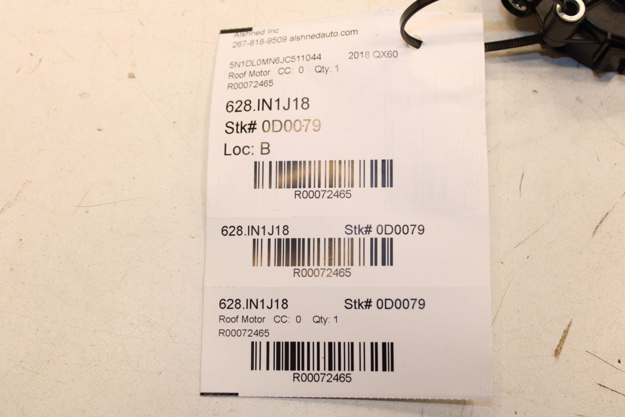 2014-2020 Infiniti QX60 Sun Roof Sunroof Motor 91295-3JA0A OEM - Alshned Auto Parts