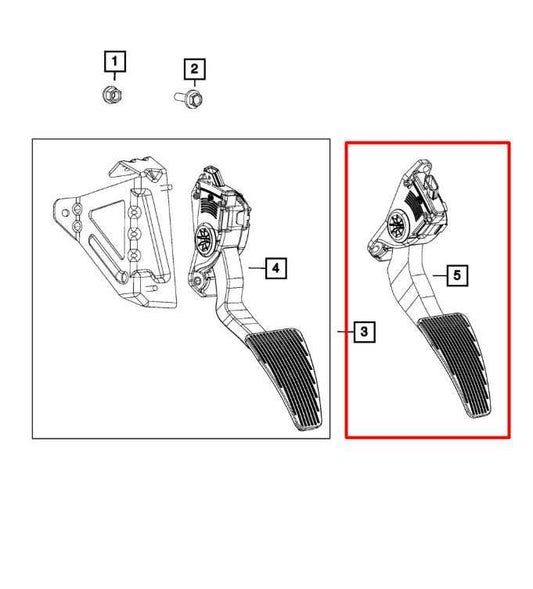19-22 Ram 1500 Classic Crew Cab Accelerator Throttle Gas Pedal Sensor 68043161AD - Alshned Auto Parts
