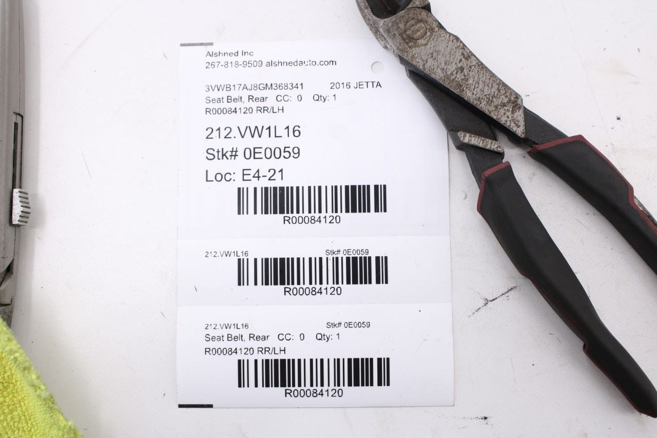 2011-18 Volkswagen Jetta Sport Rear Driver Left Side 2nd Row Seat Belt Retractor - Alshned Auto Parts