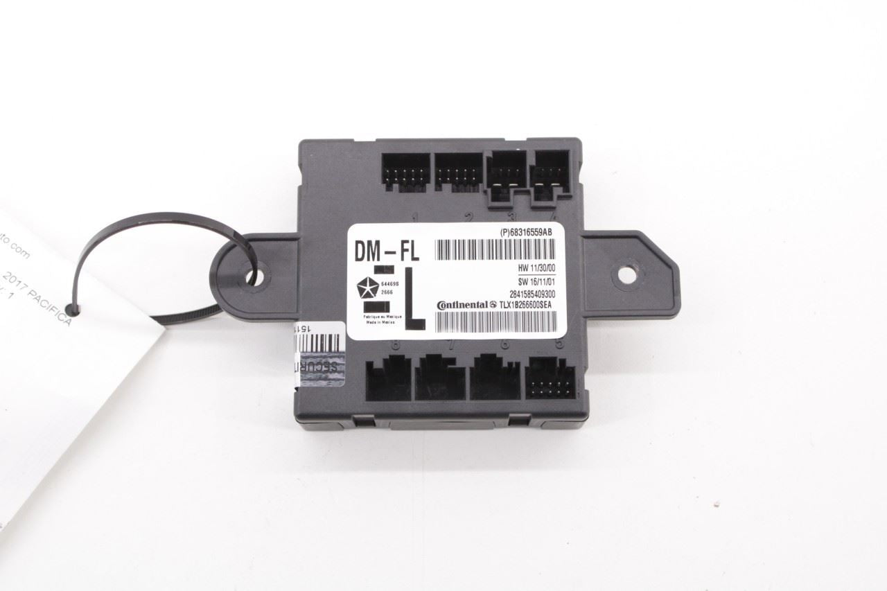 17-2019 Chrysler Pacifica Limited Front Left Door Control Module 68316559AB OEM - Alshned Auto Parts