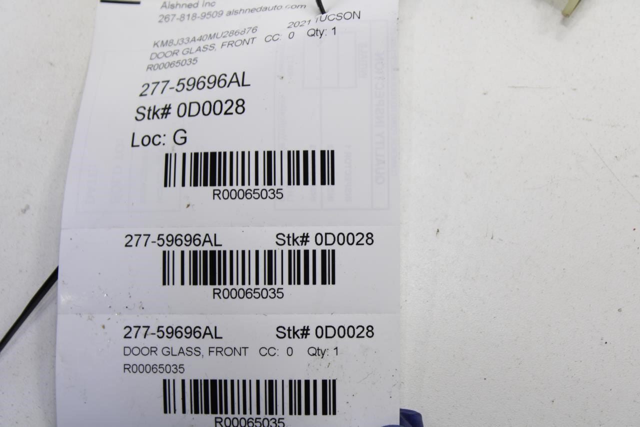 2016-2021 Hyundai Tucson Value Front Left Side Door Window Glass 82410-D3030 OEM - Alshned Auto Parts