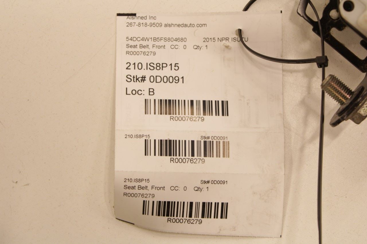 12-20 Isuzu NPR HD Front Passenger Right Side Seat Belt Retractor 8-97405-180-7 - Alshned Auto Parts