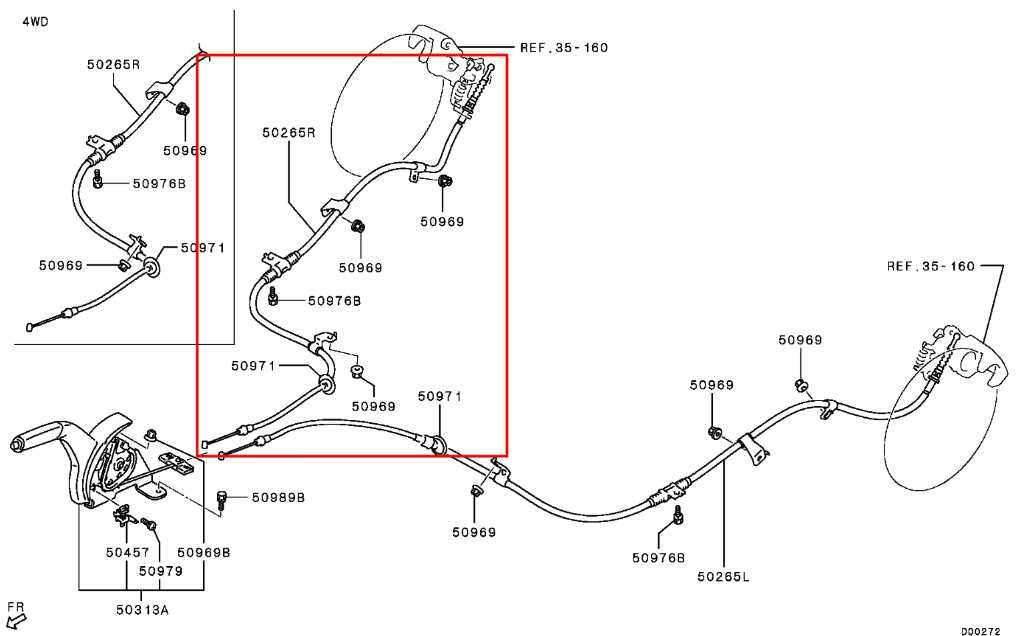 18-21 Mitsubishi Outlander Sport SE 4WD Rear Right Emergency Parking Brake Cable - Alshned Auto Parts