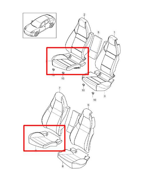 2010-16 Porsche Panamera 4 Rear Passenger Right Side 2nd Row Seat Lower Cushion - Alshned Auto Parts