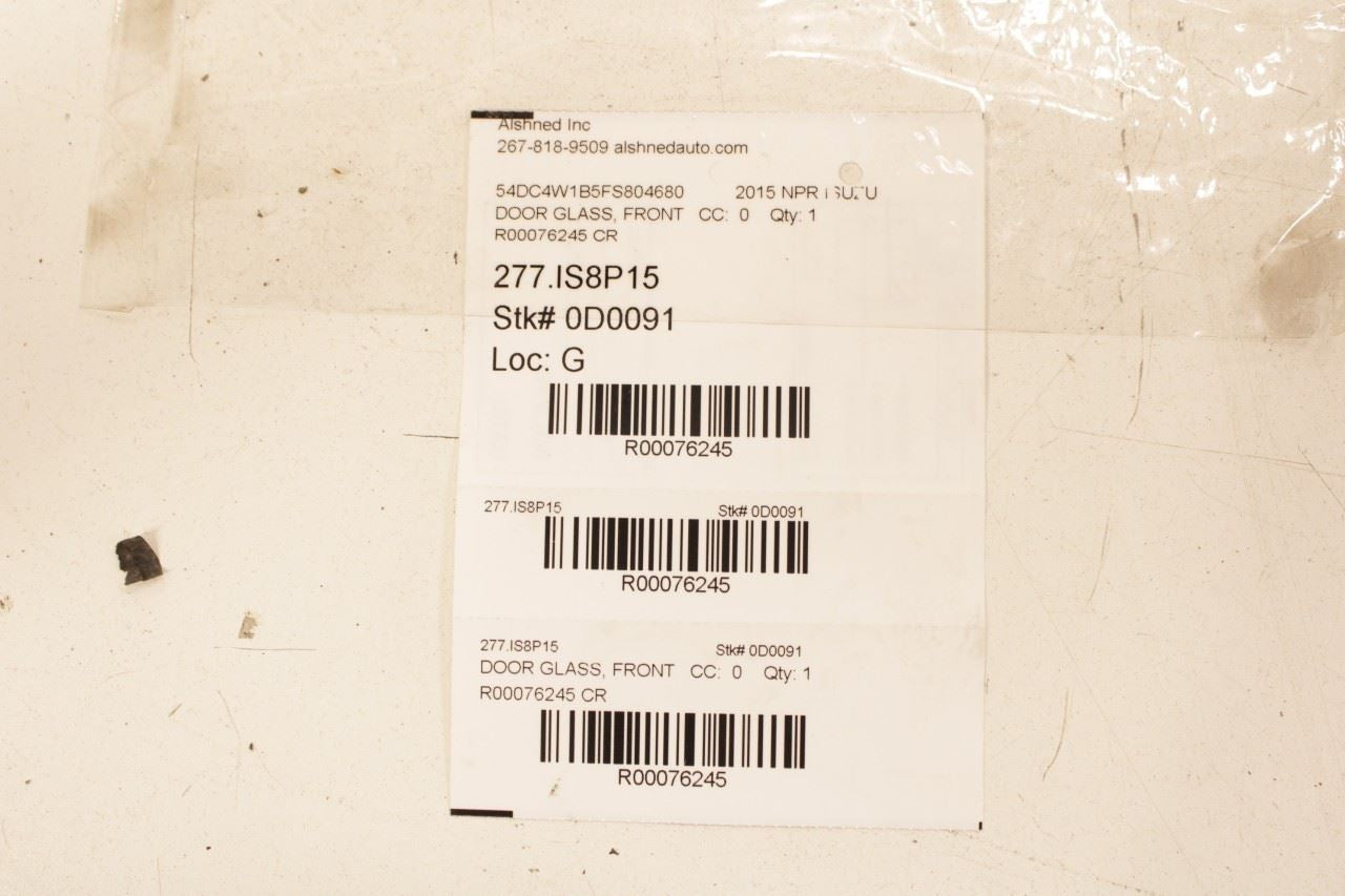 2012-2020 ISUZU NPR HD Front Left Driver Side Door Window Glass 8-98029-190-1 - Alshned Auto Parts