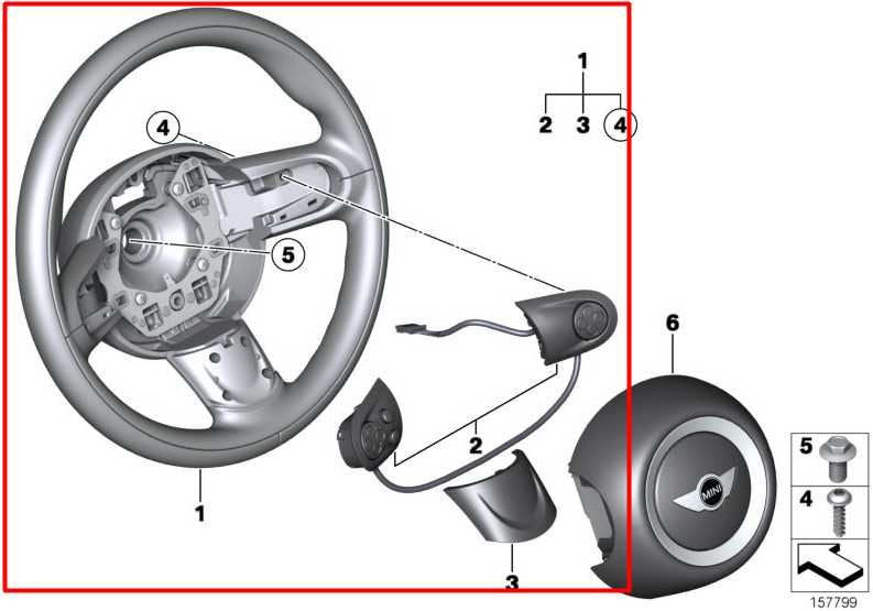 07-13 Mini Cooper 1.6L Steering Wheel Leather w/ Control Buttons 32-30-6-794-6241