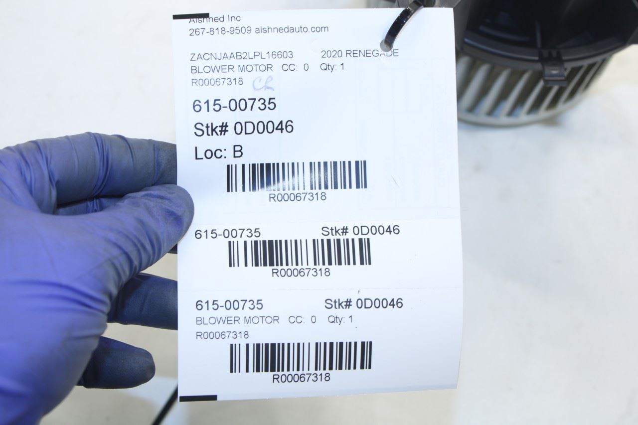 2015-2023 Jeep Renegade Sport 2.4L HVAC AC Blower Fan Motor 68266039AA OEM *ReaD - Alshned Auto Parts