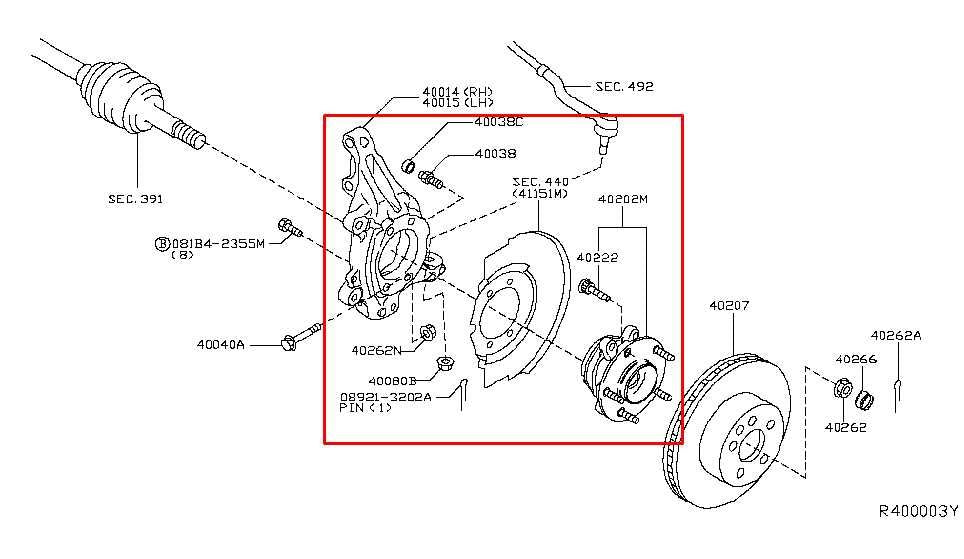 2014-20 Infiniti QX60 Front Right Passenger Side Spindle Knuckle Hub 40014-3JA1A - Alshned Auto Parts