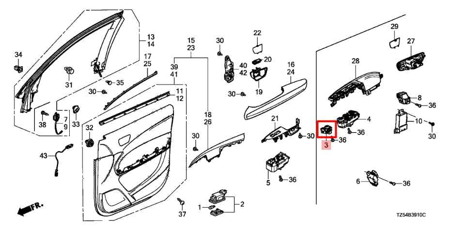 2017-18 Acura MDX Advance Front Left Side Door Mirror Adjustment Control Switch - Alshned Auto Parts