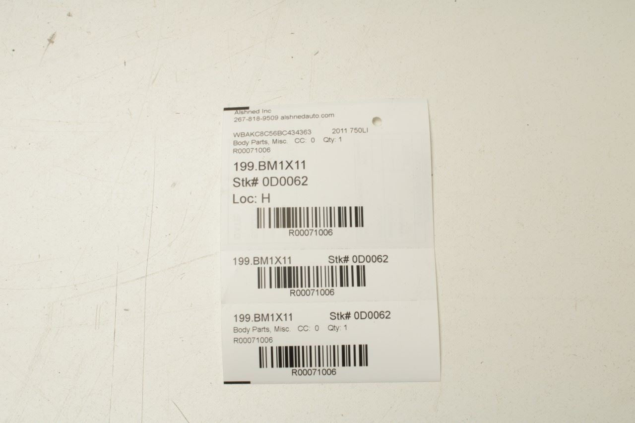 2010-15 BMW 750Li xDrive Rear Right Door Run Channel w/ Molding Set 51357179130 - Alshned Auto Parts