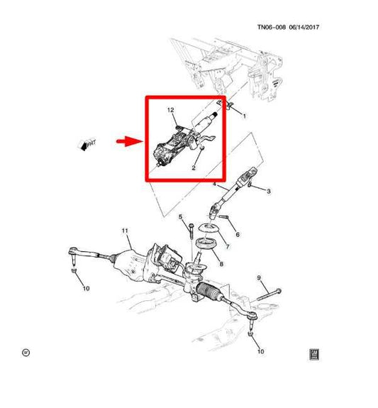 2017-2023 GMC Acadia SLT-1 3.6L AWD Steering Column Assembly 84401500 OEM - Alshned Auto Parts