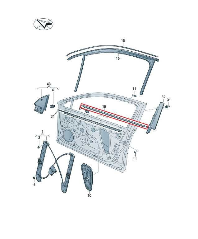 2018-2025 Volkswagen Atlas SE Front Left Door Window Belt Molding 3CN837475A2MG - Alshned Auto Parts