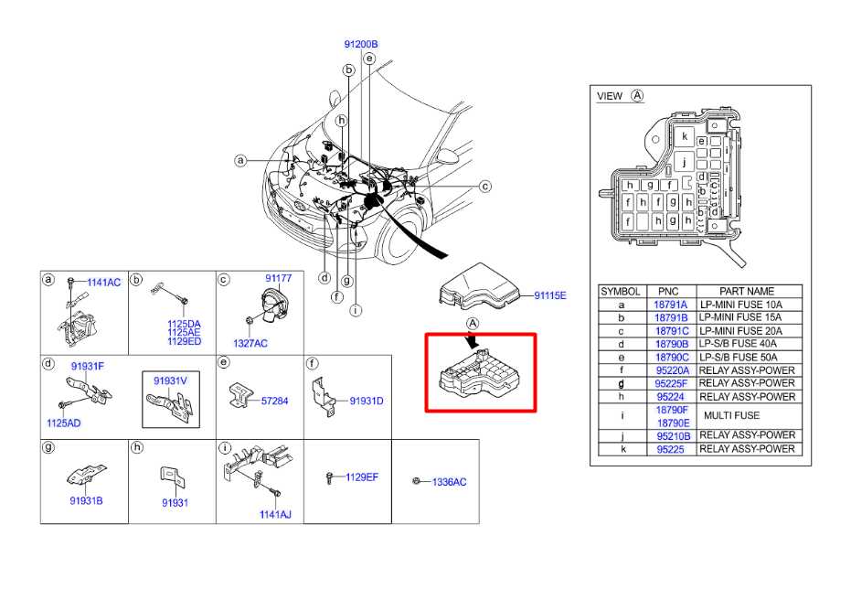 2011-14 Hyundai Veloster 1.6L FWD Engine Bay Fuse Relay Junction Box 91207-2V375 - Alshned Auto Parts