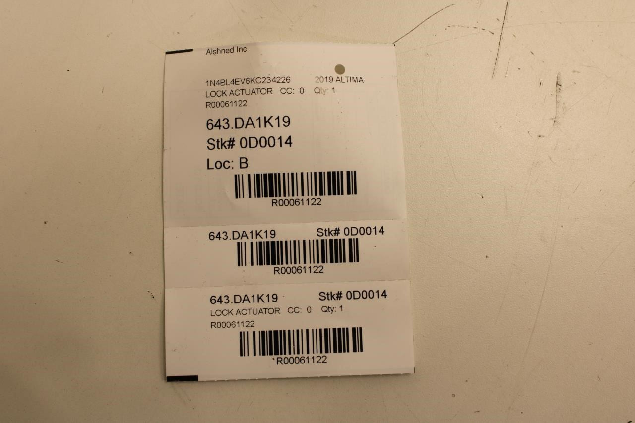 19-24 Nissan Altima SL RR RH and LH Seat Release Lock Latch Actuator 88641-6CA1A - Alshned Auto Parts