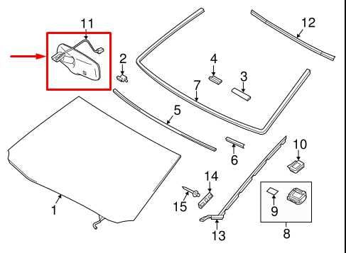 2013-2016 Lexus GS350 Interior Inside Rear View Mirror 87810-0W750 OEM - Alshned Auto Parts
