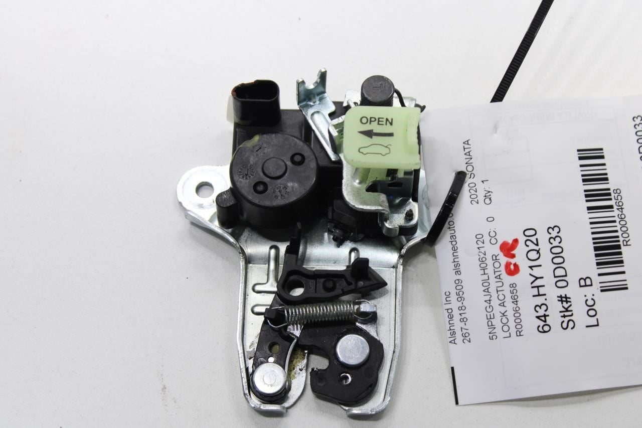 2020-23 Hyundai Sonata SE Rear Trunk Lid Latch Lock Actuator 81230-L0000 *ReaD* - Alshned Auto Parts