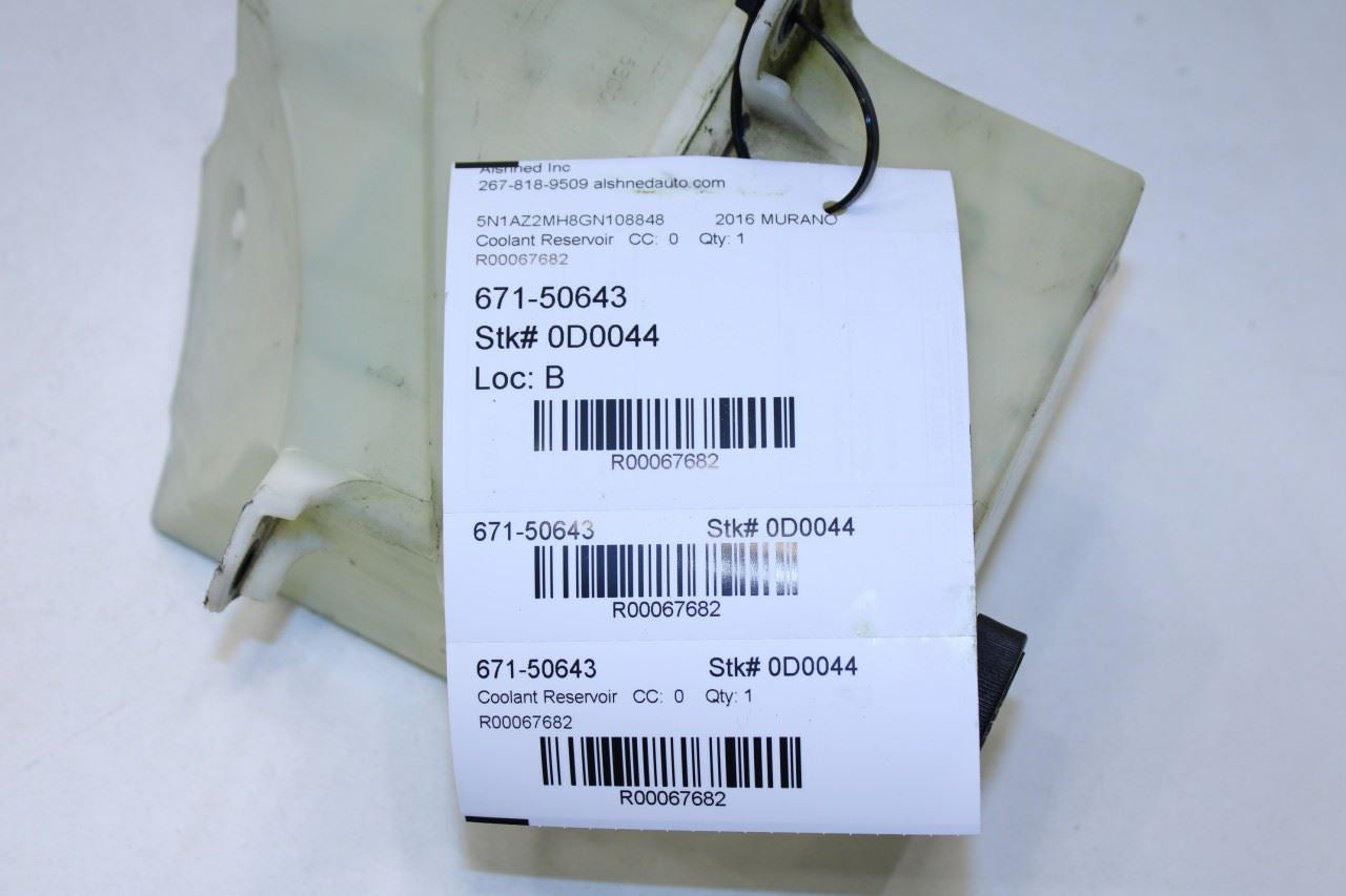 2015-24 Nissan Murano Platinum Radiator Coolant Reservoir Bottle 21710-5BC0A OEM - Alshned Auto Parts