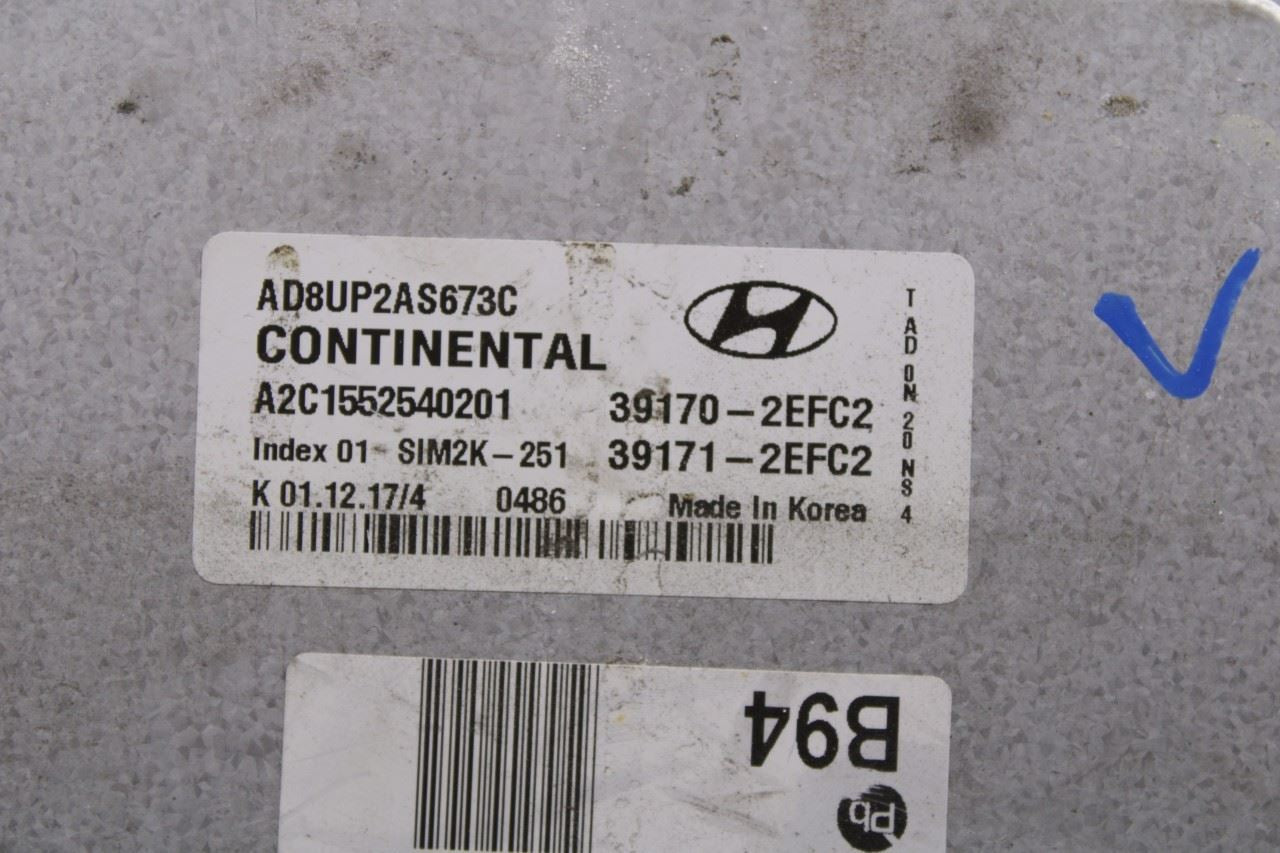 2016-2018 Hyundai Elantra Value Edition Engine Control Module 39171-2EFC2 OEM - Alshned Auto Parts