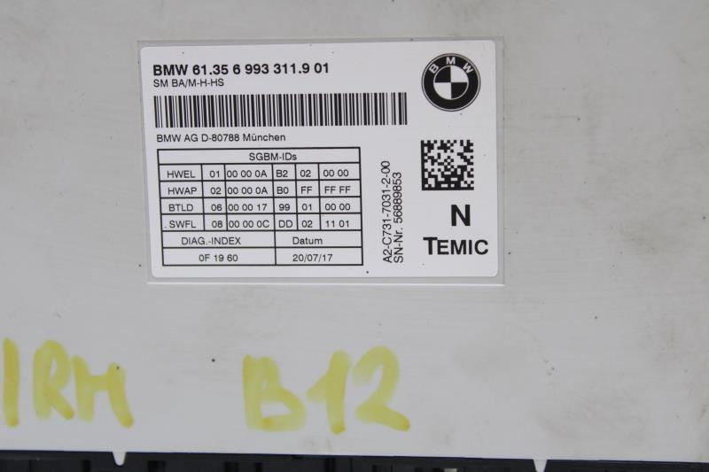 2017-2020 BMW 430i xDrive Front Left or Right Side Seat Memory Control Module3