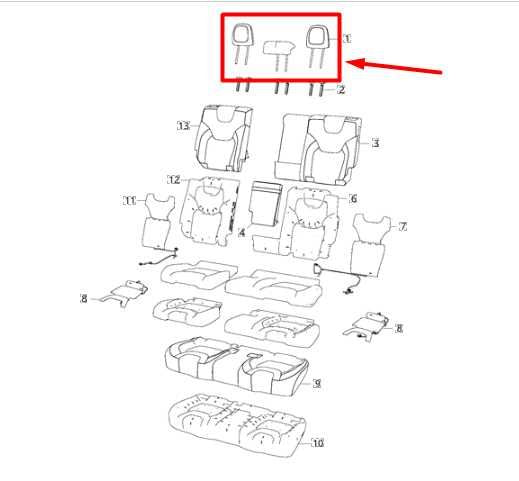 2019-21 Jeep Cherokee RR Center RH & LH 2nd Row Seat Headrest 1VR30DX9AA OEM - Alshned Auto Parts