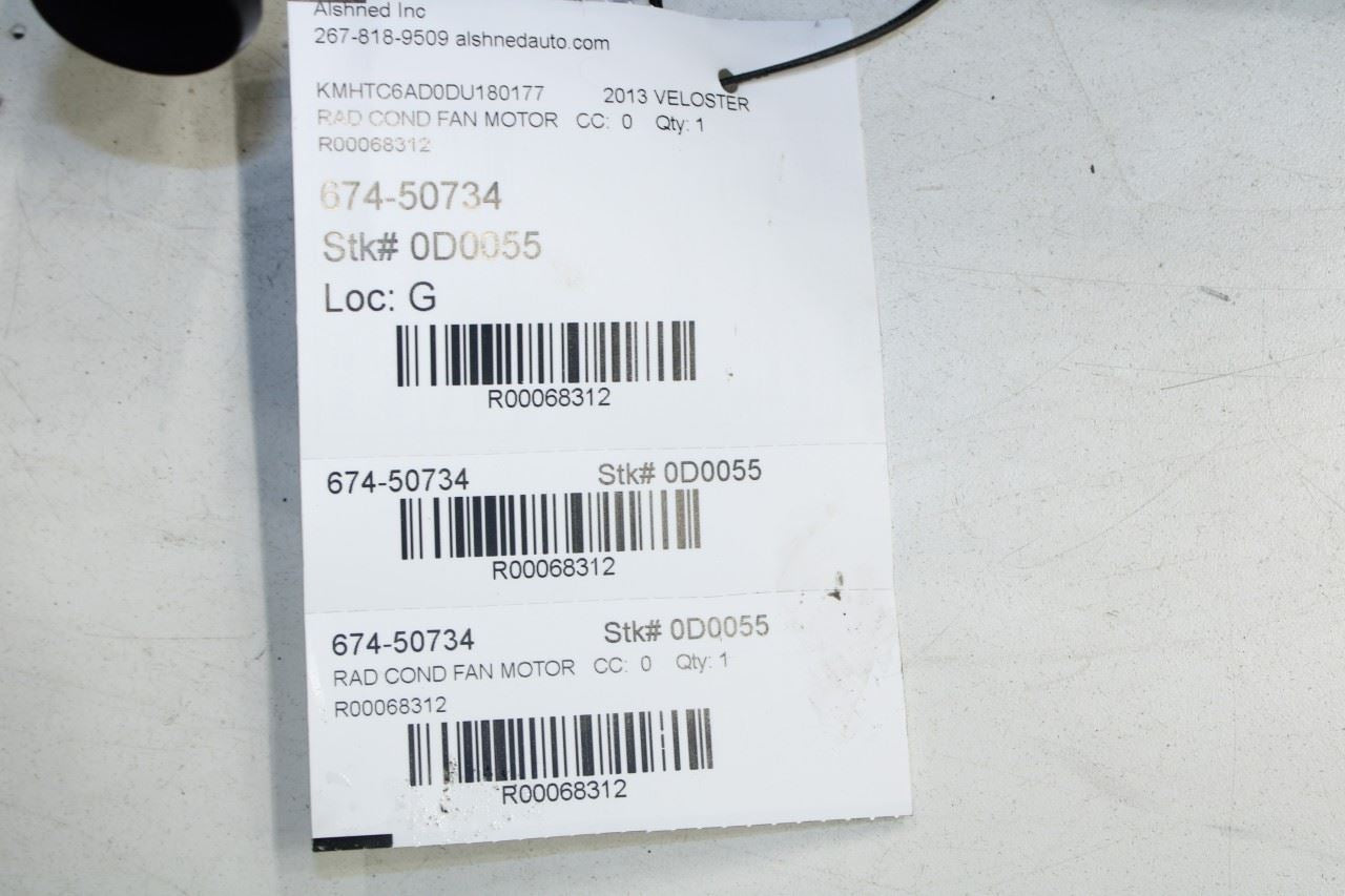 2011-2014 Hyundai Veloster Base 1.6L Radiator Cooling Blower Set 25380-1R050 OEM - Alshned Auto Parts