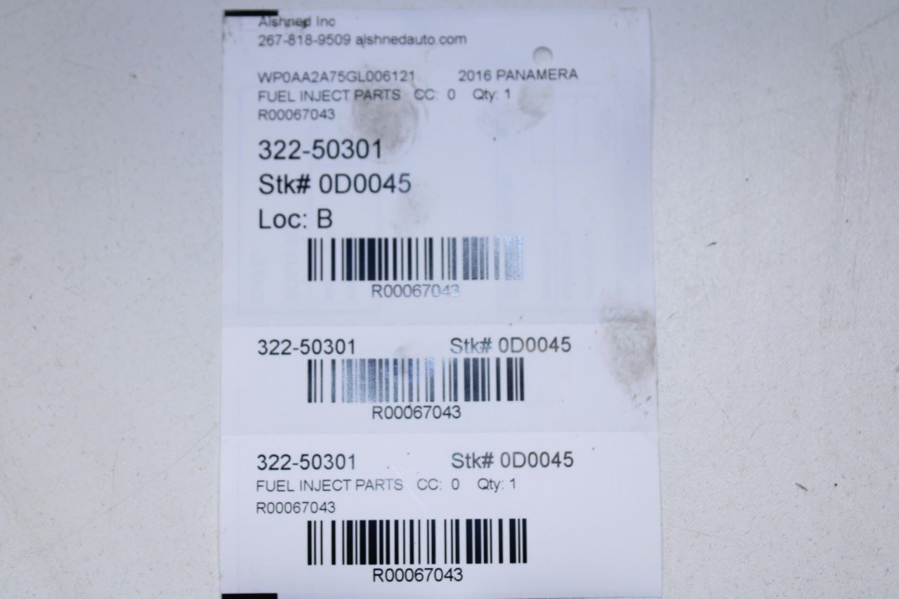 11-16 Porsche Panamera 4 3.6L High Pressure Fuel Injector Set 6 948-110-128-35 - Alshned Auto Parts
