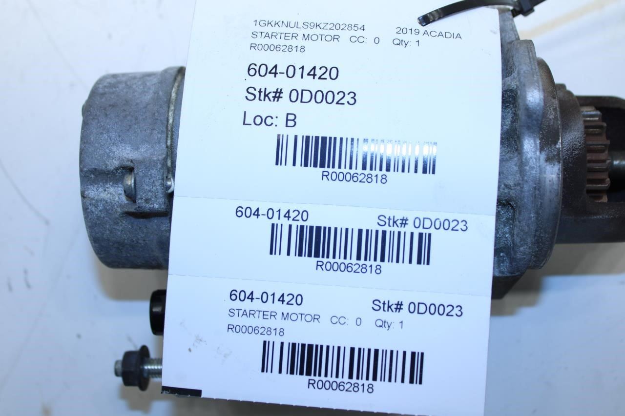 2017-2019 GMC Acadia SLT-1 3.6L Engine Starter Motor 12667974 OEM - Alshned Auto Parts