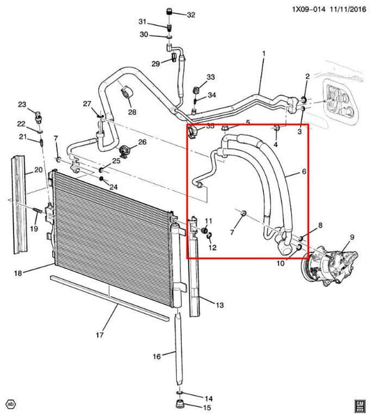 2018-24 Chevrolet Equinox LT 1.5L FWD AC Conditioning Evaporative Connector Hose - Alshned Auto Parts