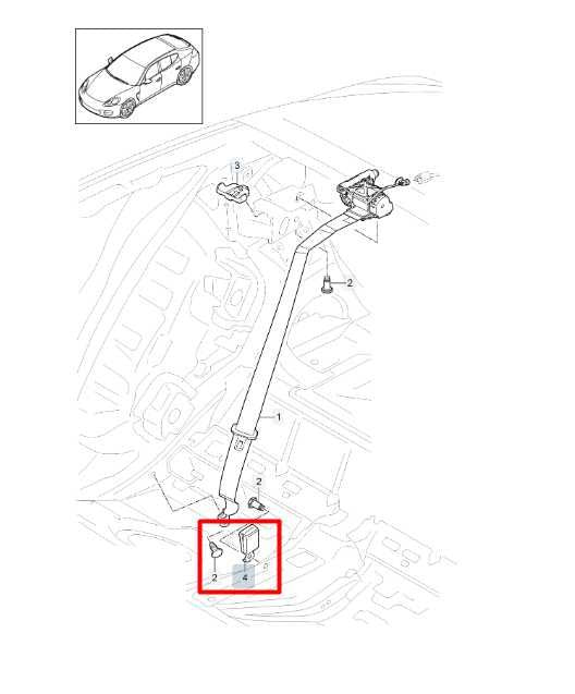2010-16 Porsche Panamera 4 Rear Right and Left Side 2nd Row Seat Belt Buckle Set - Alshned Auto Parts
