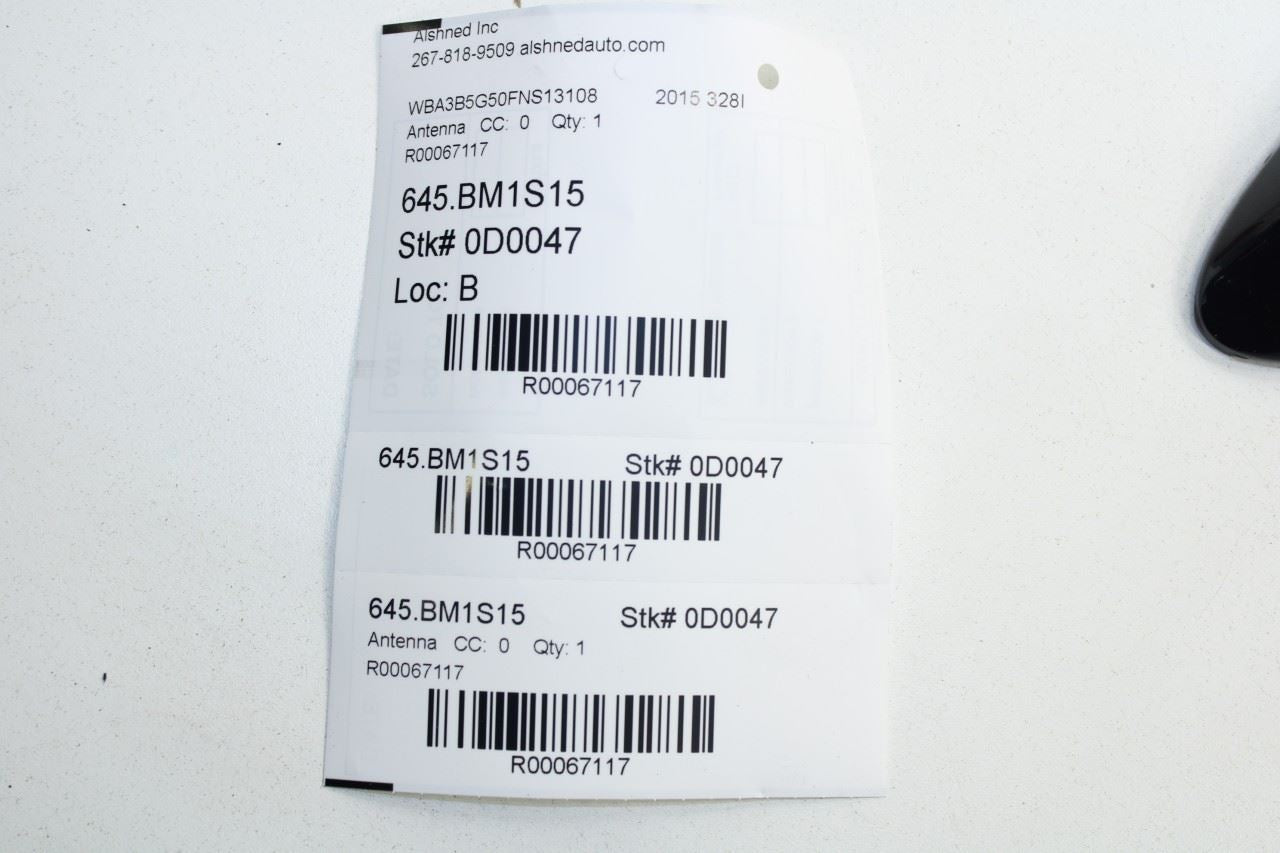 2009-2015 BMW 328I xDrive SULEV Roof Exterior Shark Fin Antenna 65209209430 OEM - Alshned Auto Parts