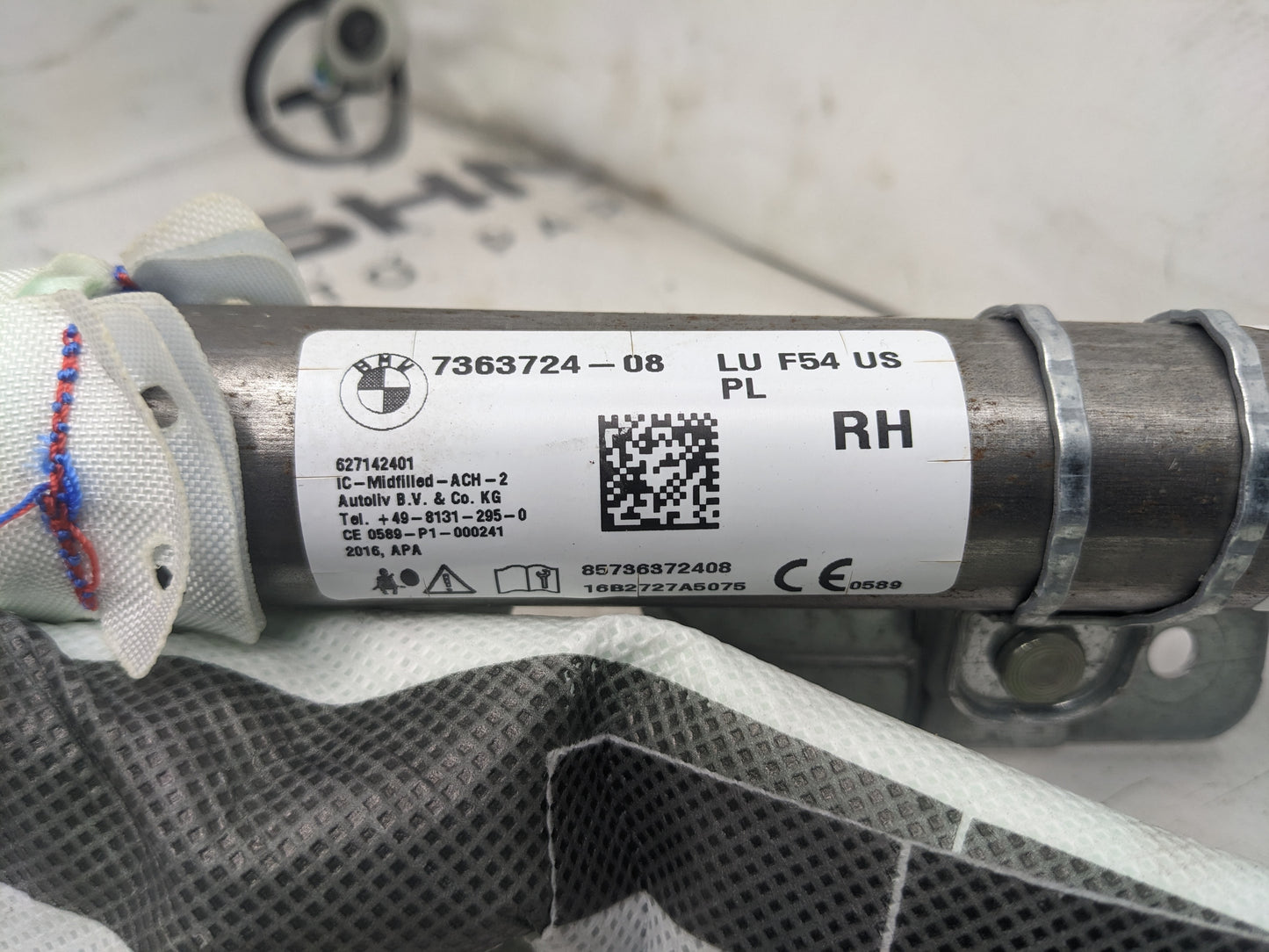 2017-2022 Mini Cooper Clubman Right Side Roof Curtain Airbag 7363724 OEM - Alshned Auto Parts