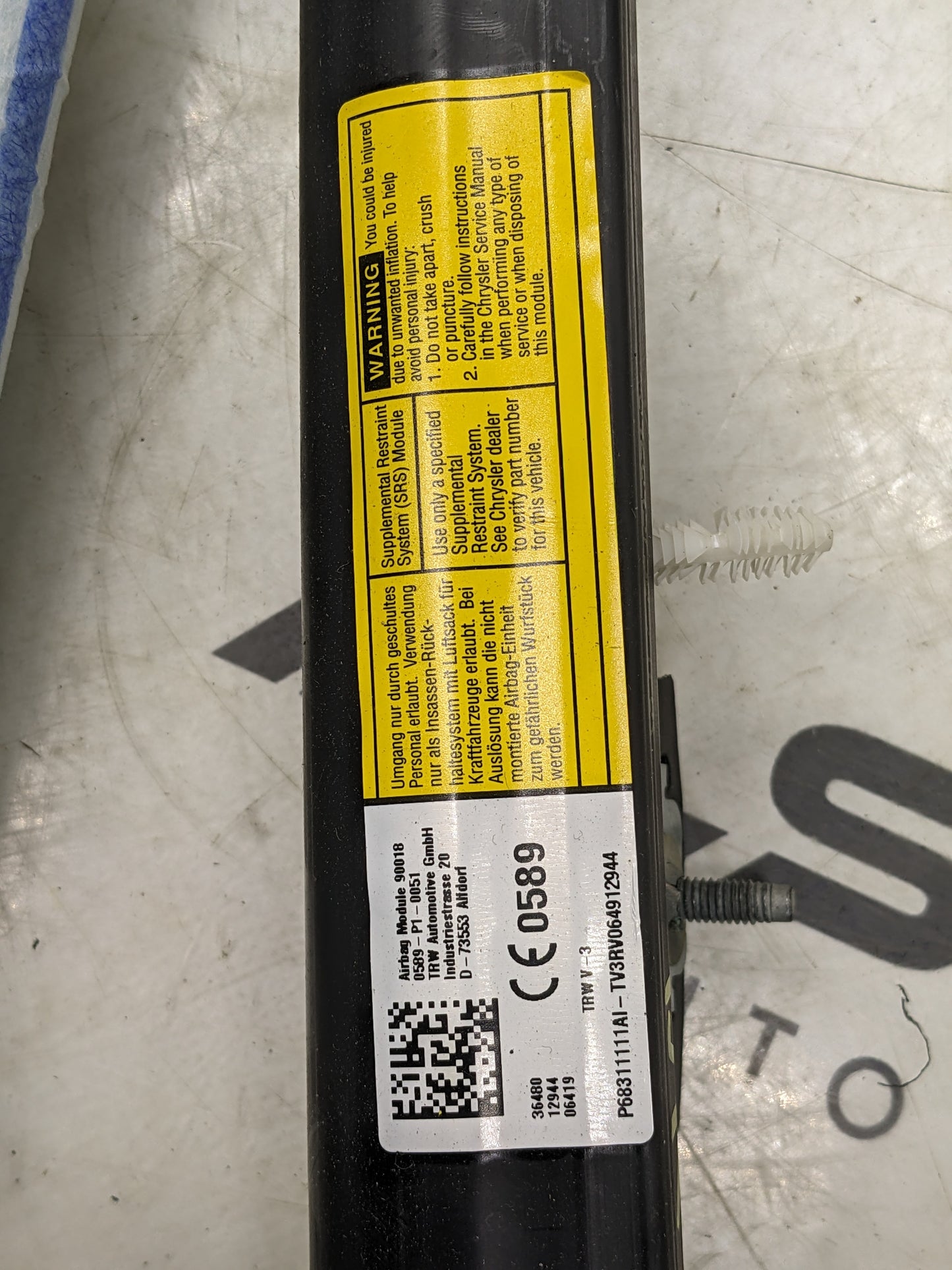 2019-2023 Ram 1500 Laramie Roof Left Side Curtain Air Bag  68311111AI OEM - Alshned Auto Parts