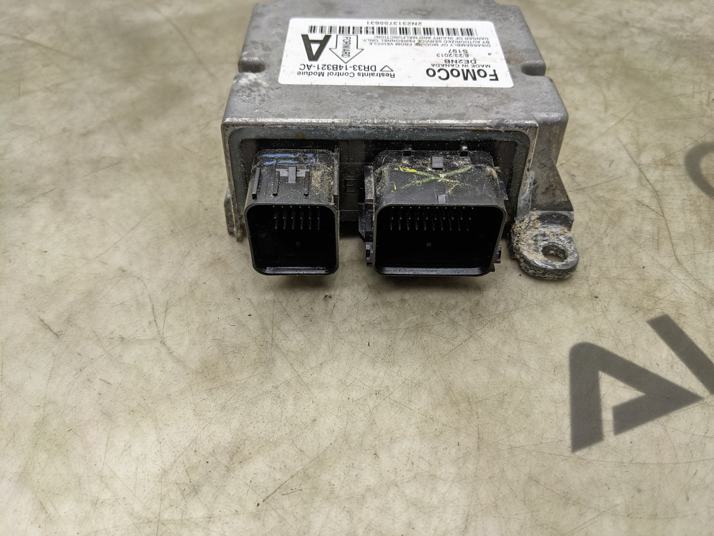 2014 Ford Mustang GT Air bag SRS Restraints Control Module DR33-14B321-AC OEM - Alshned Auto Parts