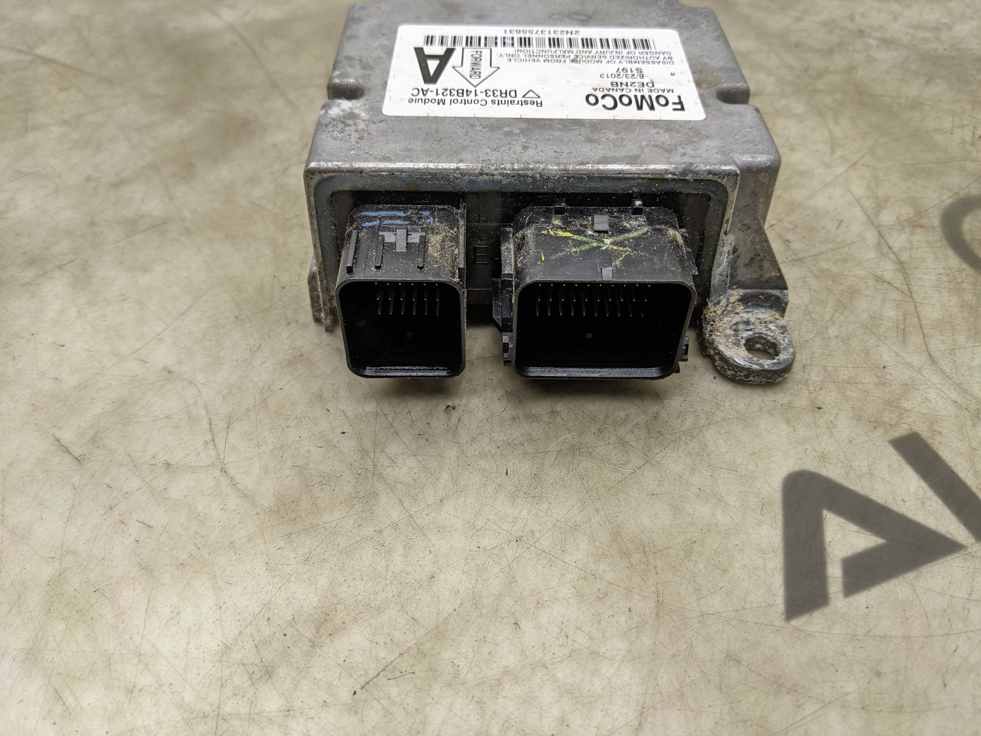 2014 Ford Mustang GT Air bag SRS Restraints Control Module DR33-14B321-AC OEM - Alshned Auto Parts