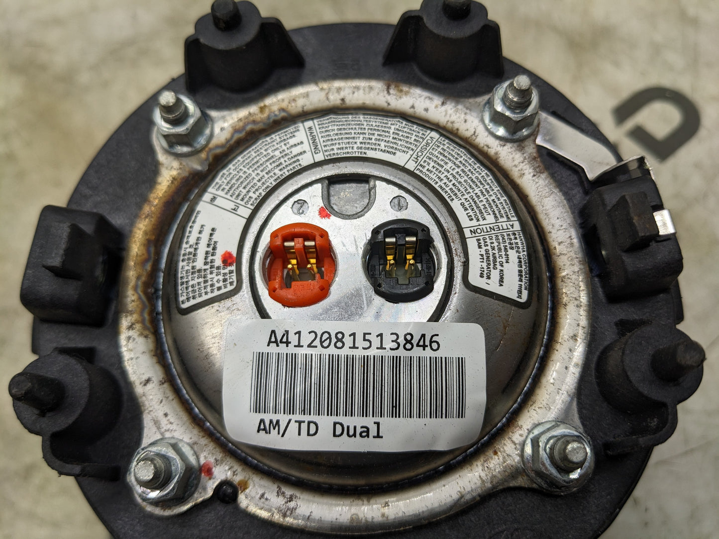 2012 Kia Soul Left Driver Steering Wheel Air Bag 56900-2K500WK OEM - Alshned Auto Parts