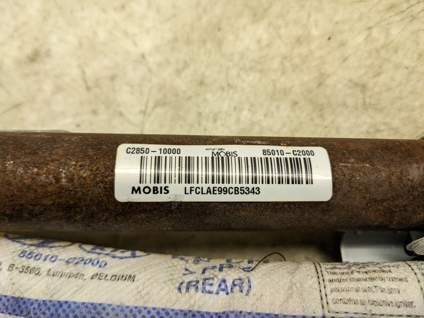 2015-2017 Hyundai Sonata Left Side Roof Inflator Curtain Air Bag 85010-C2000 OEM - Alshned Auto Parts