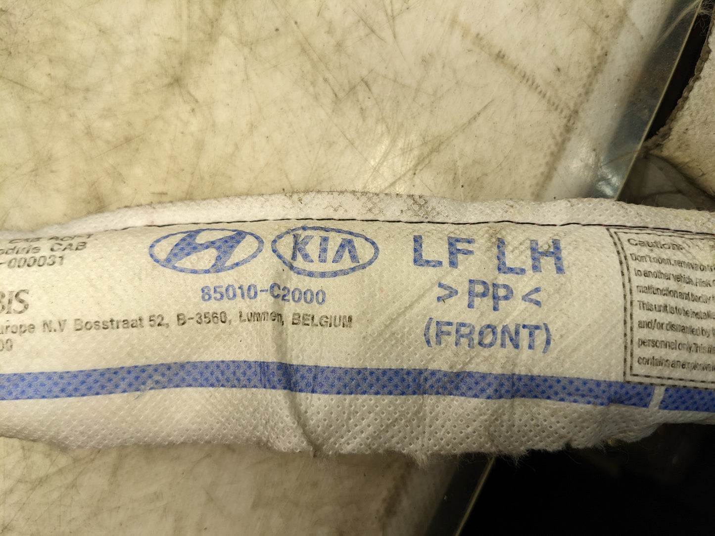 2015-2017 Hyundai Sonata Left Side Roof Inflator Curtain Air Bag 85010-C2000 OEM - Alshned Auto Parts