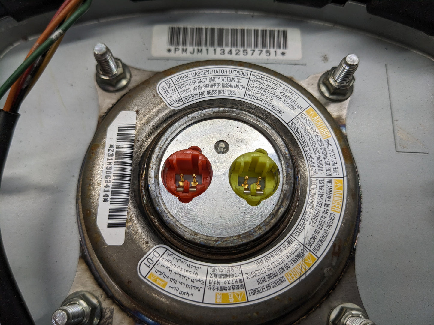 2008-2015 Nissan Rogue Left Driver Steering Wheel Air Bag K8510-JM10A OEM - Alshned Auto Parts